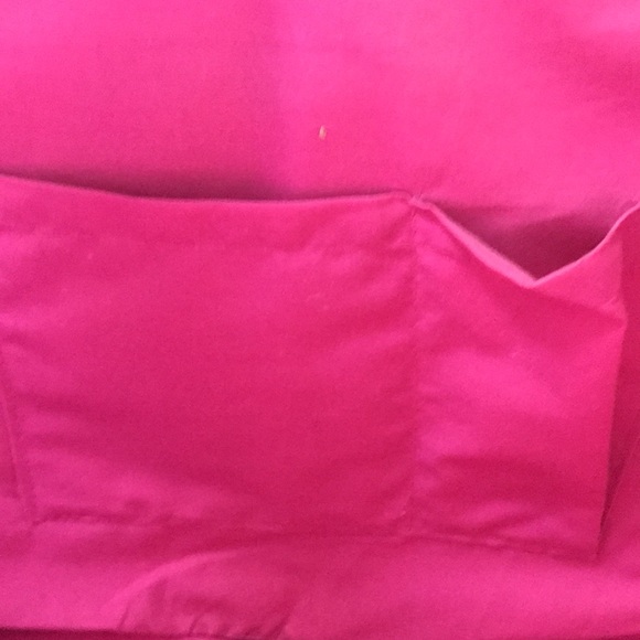 Vintage Woven Straw Floral Tote with Bamboo Handles & Solid Pink Lining - Picture 12 of 17